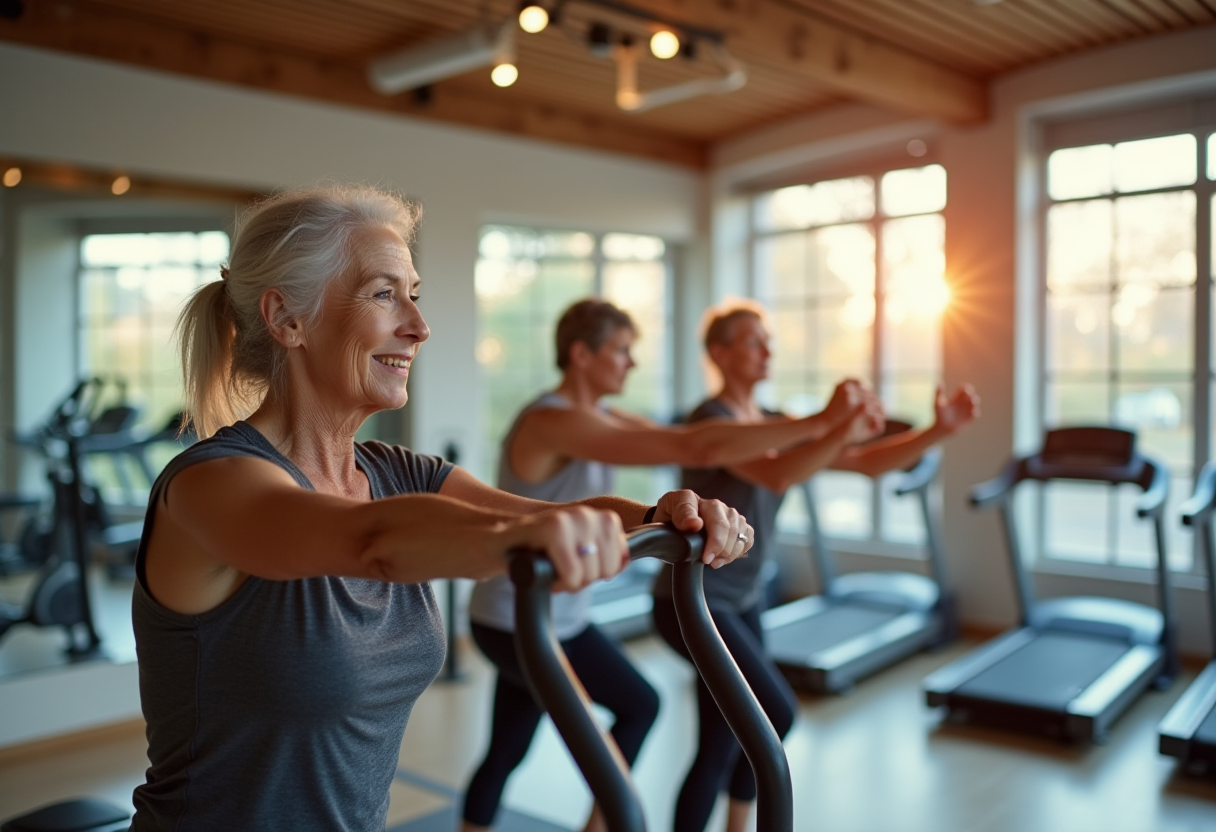 Спортсмени виконують розтяжку